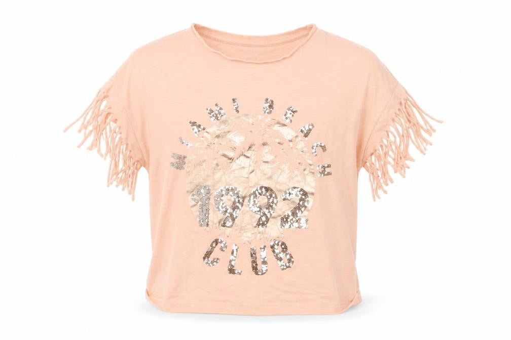 F&F Girls Beige   Basic T-Shirt Size 8-9 Years  - Miami Beach