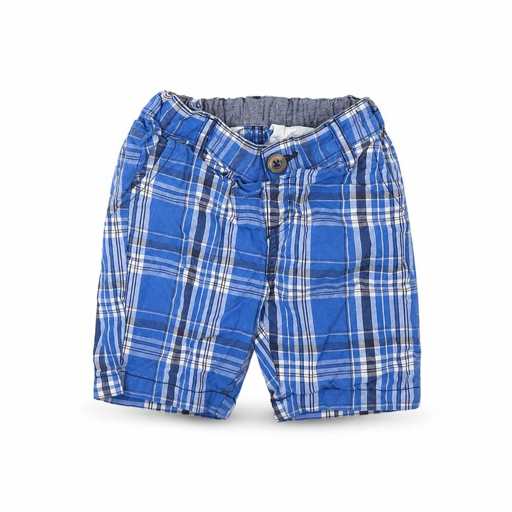 Blue Zoo Boys Blue Plaid  Bermuda Shorts Size 2 Years