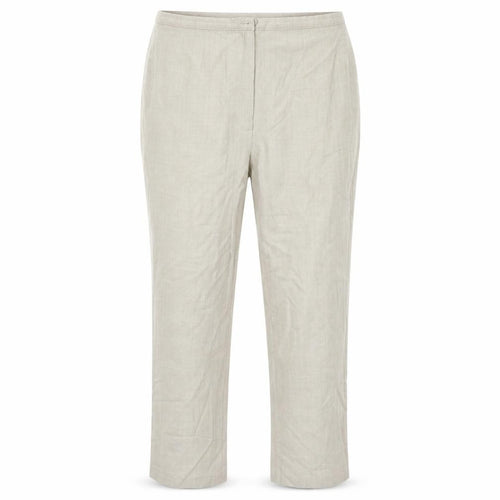 m&s Womens Beige Striped  Trousers  Size 18 L30 in
