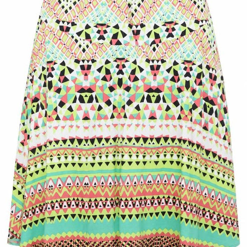 Robert Louis Womens Multicoloured Geometric  A-Line Skirt Size XL