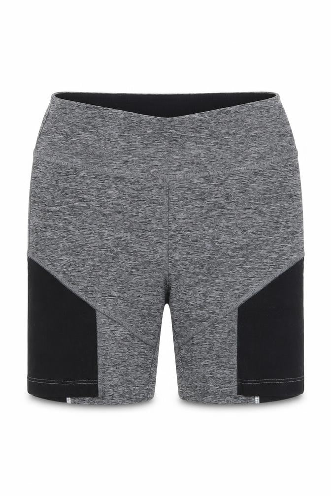 Front view of Vogo women’s grey sweat shorts, size S