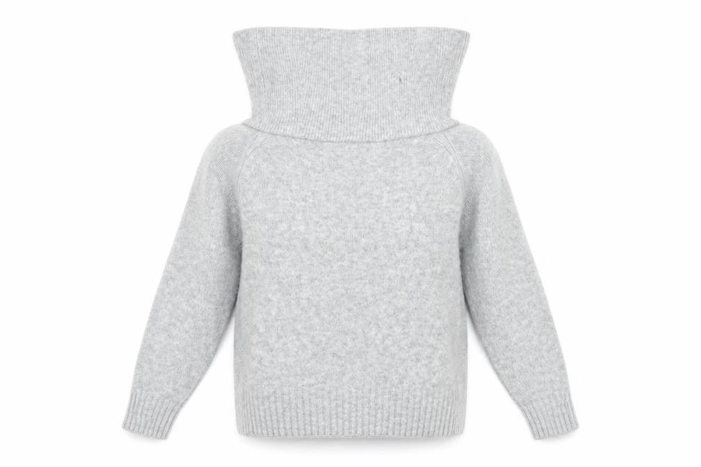 Front view of H&M women’s grey jumper, size XS