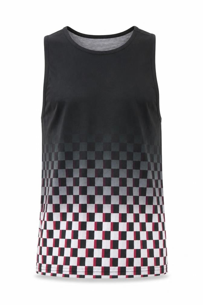 Front view of Urban Threads men’s black t-shirt, size M