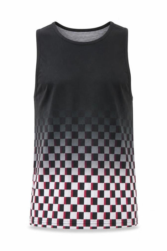 Front view of Urban Threads men’s black t-shirt, size M