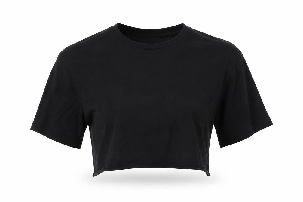 F&F Womens Black   Cropped T-Shirt Size S