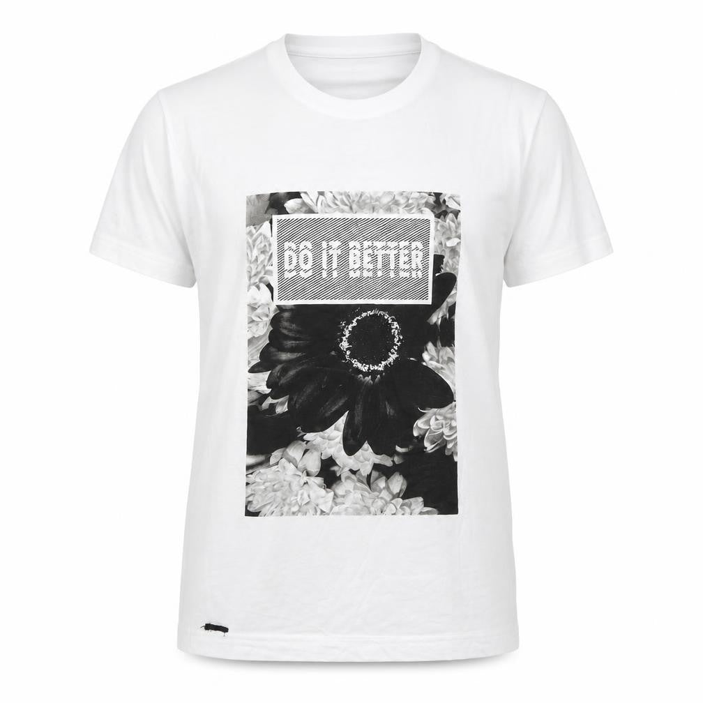 Front view of UON women’s white basic t-shirt, size S, - do it better