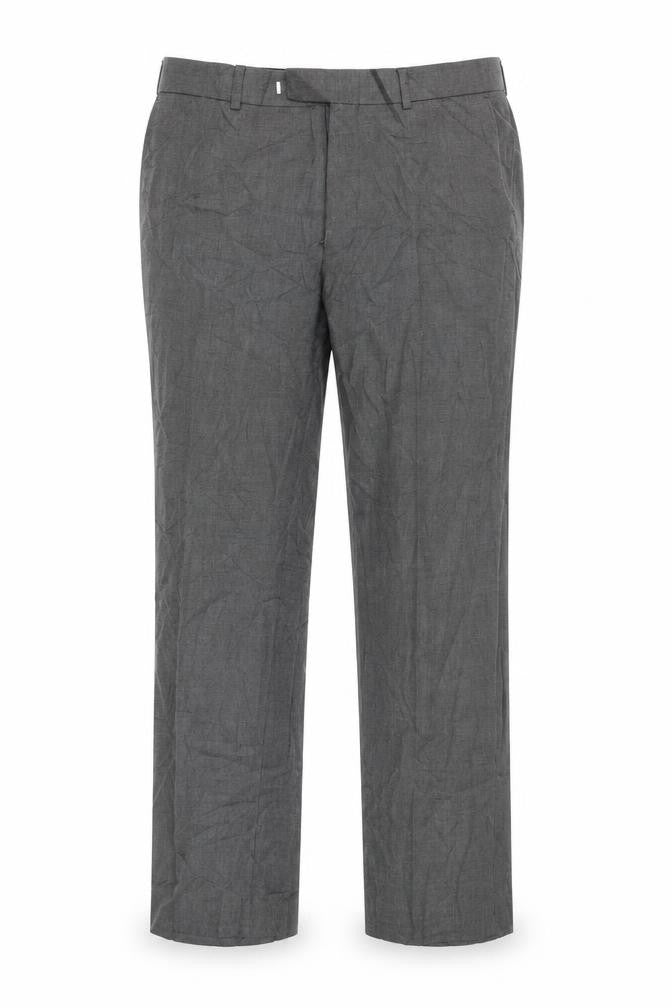 Front view of Preworn women’s grey trousers, size UK 38