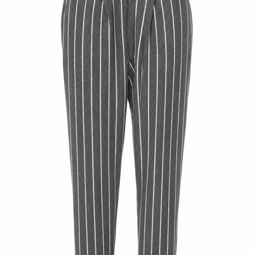Miss Selfridge Womens Grey Striped  Jogger Trousers Size 6 L25 in