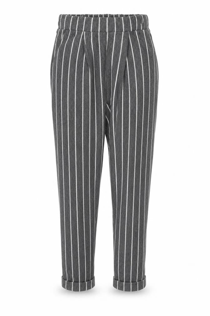 Miss Selfridge Womens Grey Striped  Jogger Trousers Size 6 L25 in