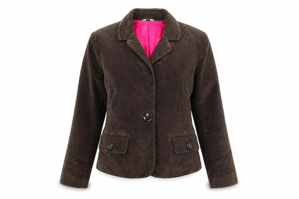 Front view of Talbots women’s beige jacket, size UK 8