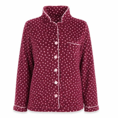 Carole Hochman Womens Red Polka Dot  Top Pyjama Top Size M