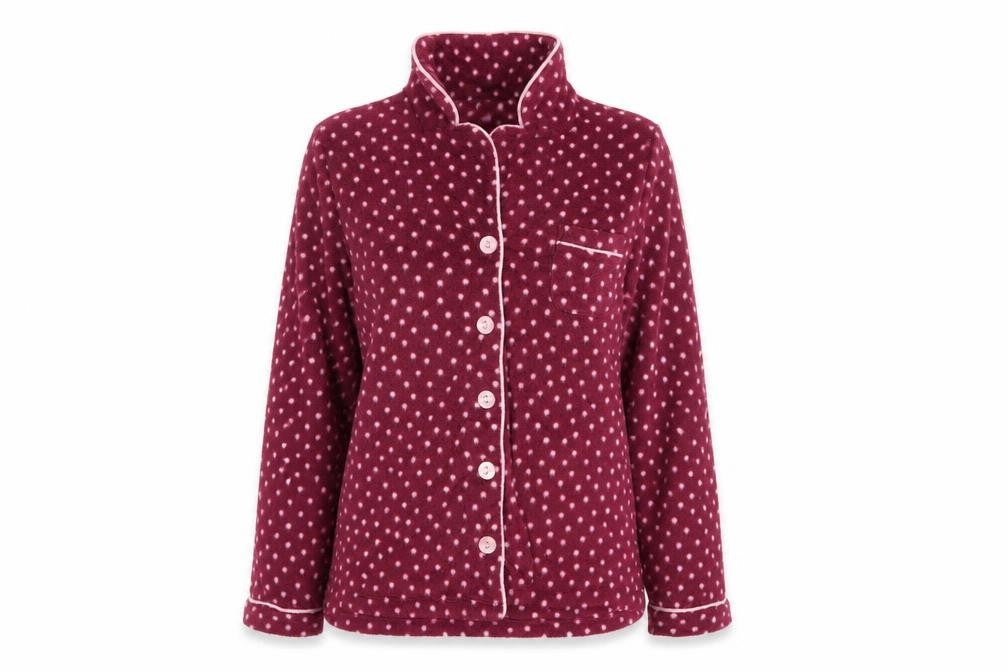 Carole Hochman Womens Red Polka Dot  Top Pyjama Top Size M