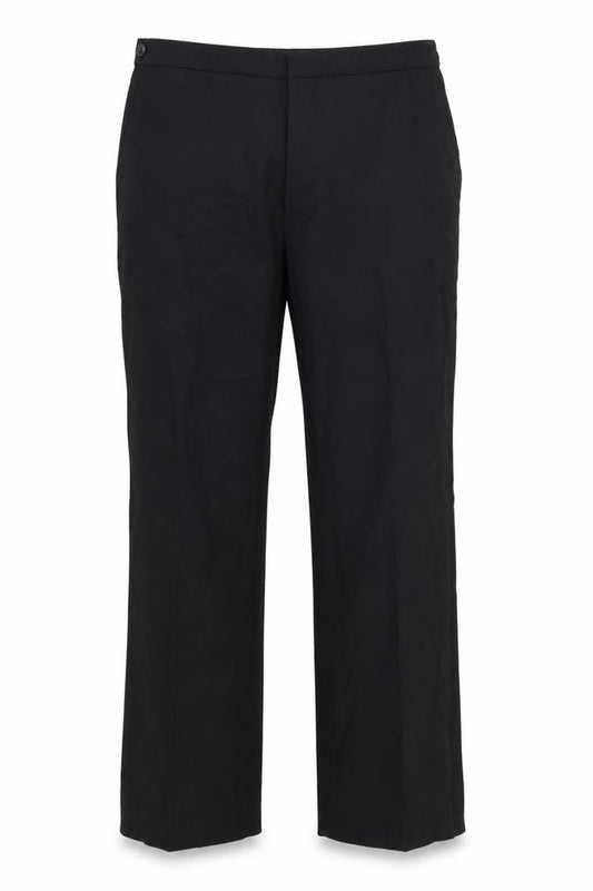Front view of Turo men’s black dress pants trousers, size 34, 28-inch leg