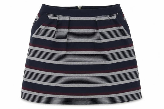 Front view of Promod women’s multicoloured striped peasant skirt, size S
