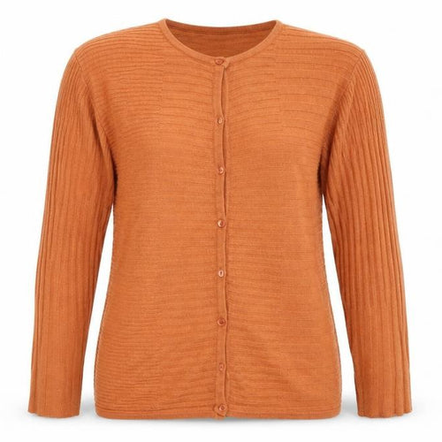 Country Classics Womens Orange  Knit Cardigan Jumper Size L
