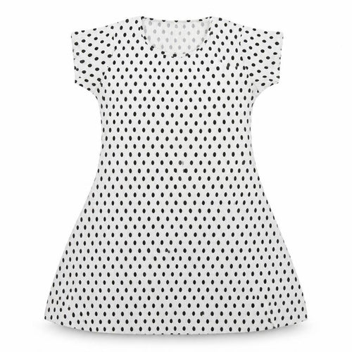 Preworn Womens White Polka Dot  Fit & Flare  Size L