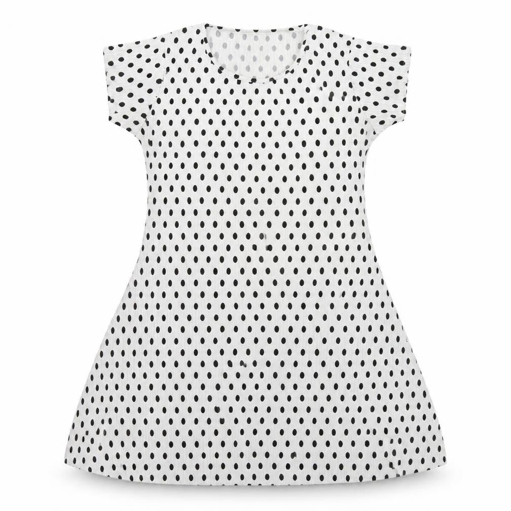 Preworn Womens White Polka Dot  Fit & Flare  Size L