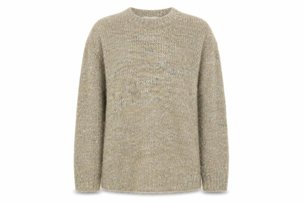 Front view of Tu women’s beige knit jumper, size UK 12