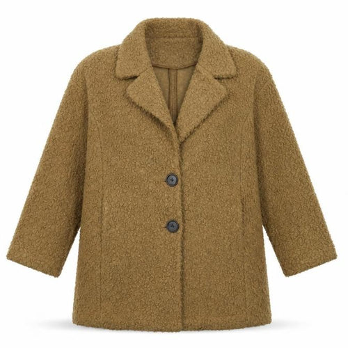 F&F Womens Brown  Fleece Overcoat Coat Size 14