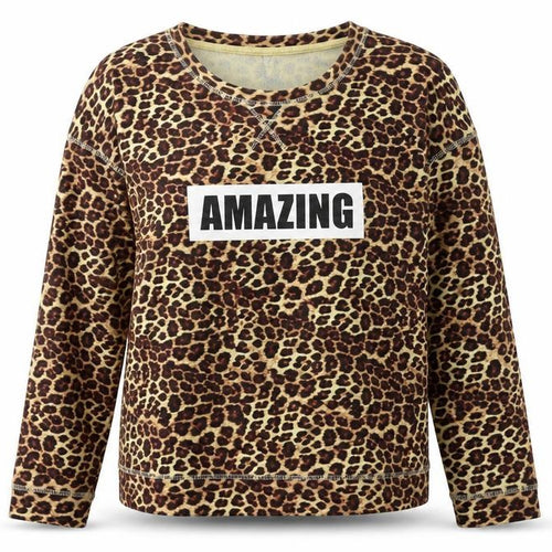 Jean pascale Womens Brown Animal Print  Pullover Jumper Size L