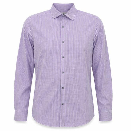 Taylor & Wright Mens Purple Check   Dress Shirt Size 14