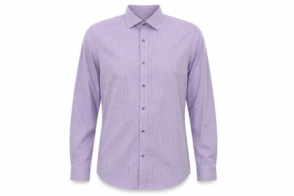 Taylor & Wright Mens Purple Check   Dress Shirt Size 14