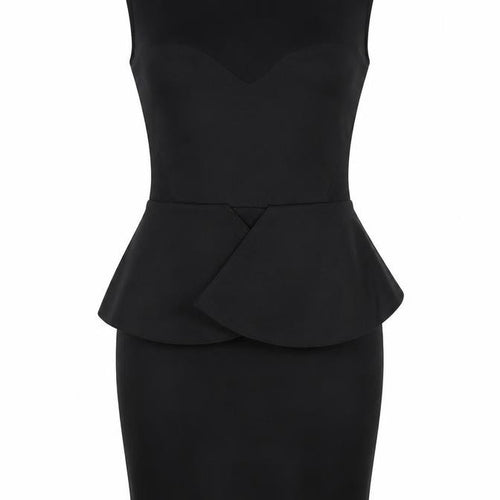 Krisp Womens Black   Pencil Dress  Size 10  - studded shoulders