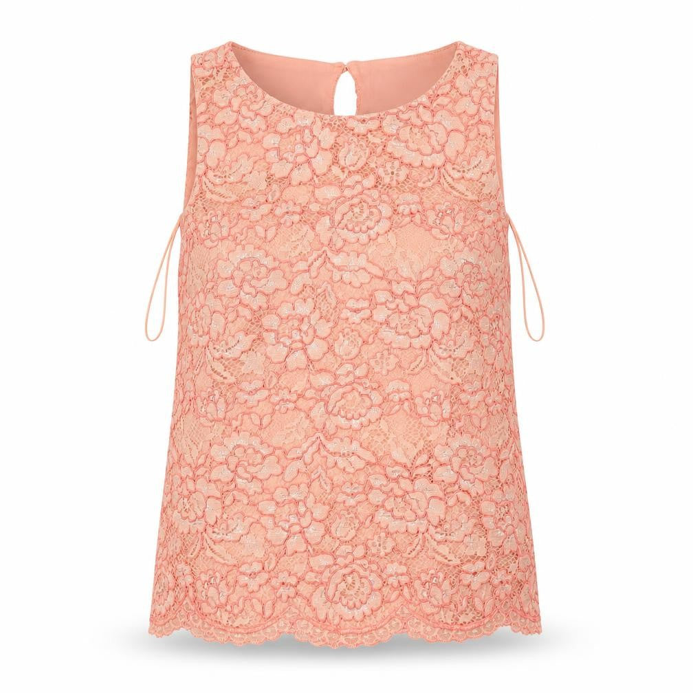 Front view of F&F women’s pink floral basic blouse, size UK 12