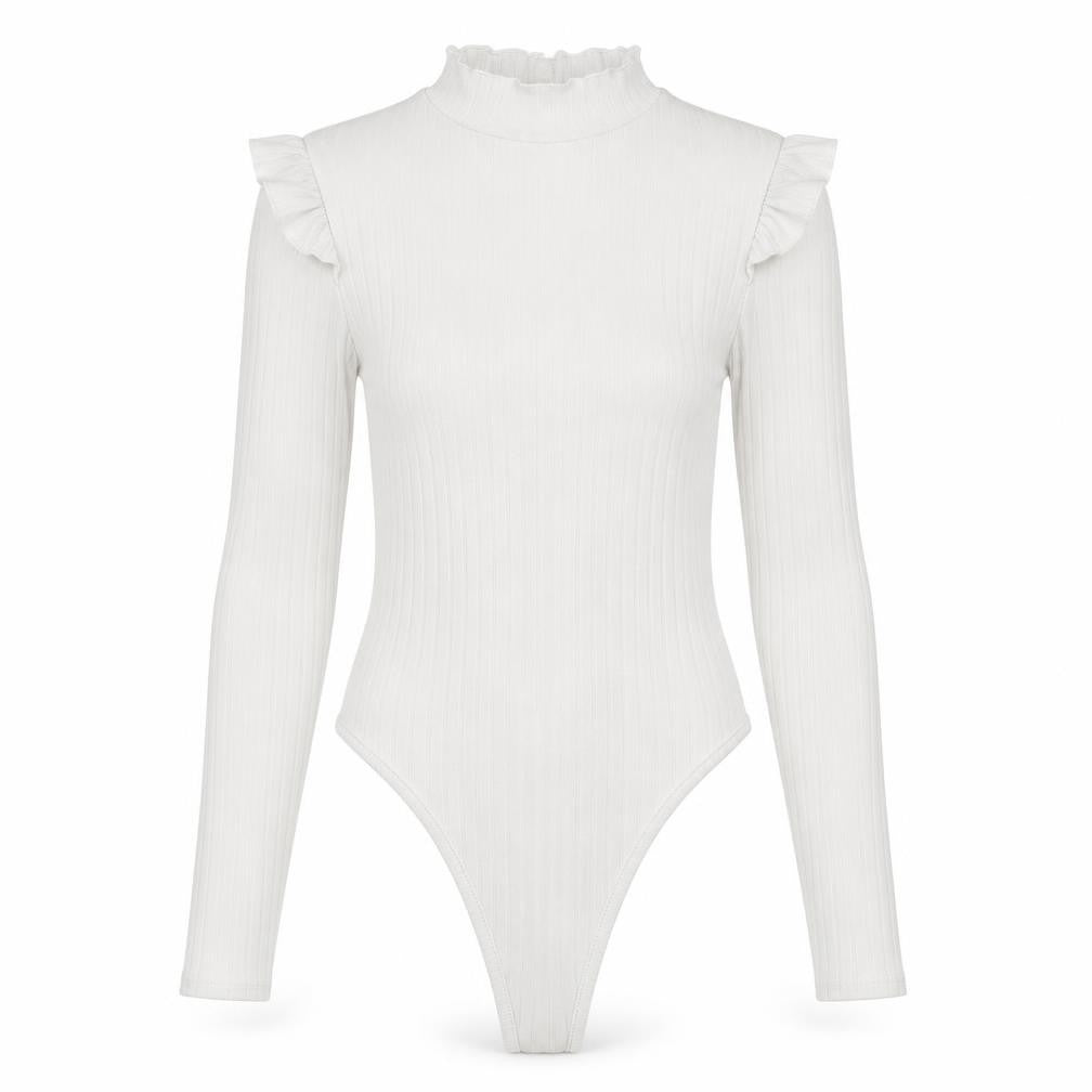 Boohoo Womens White   Leotard One-Piece Size S