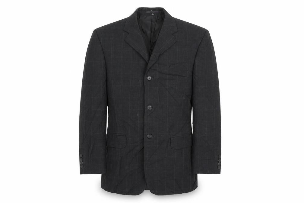 Front view of Preworn men’s grey jacket suit jacket, size 38