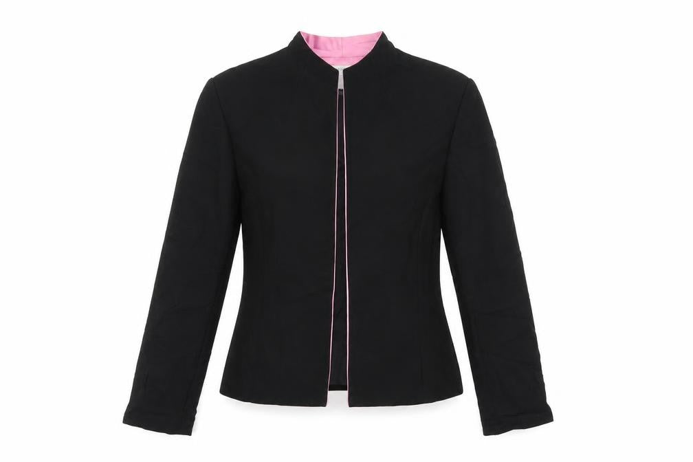 Front view of Kasper women’s black jacket, size UK 10