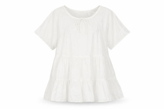 Front view of ASOS women’s white basic t-shirt, size UK 8
