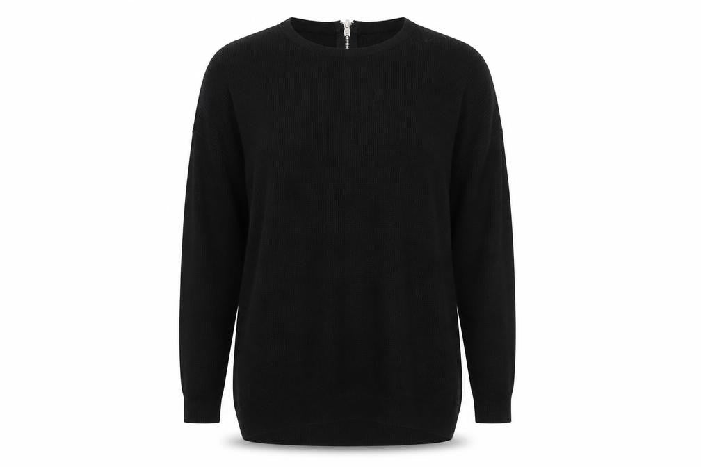 Front view of Atmosphere women’s black basic blouse, size UK 6