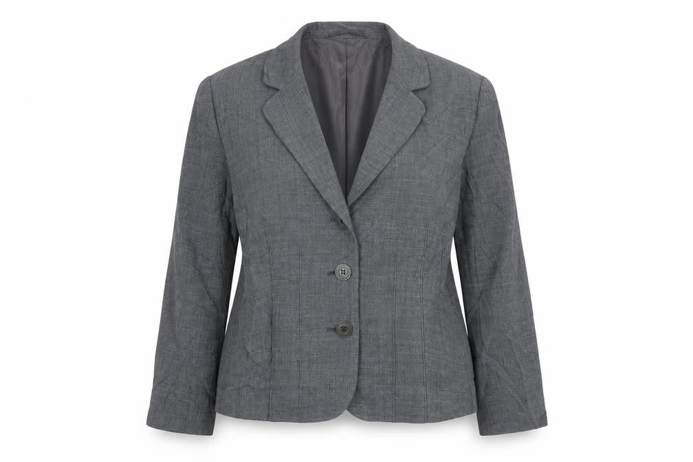 Front view of Precis women’s grey jacket blazer, size UK 14