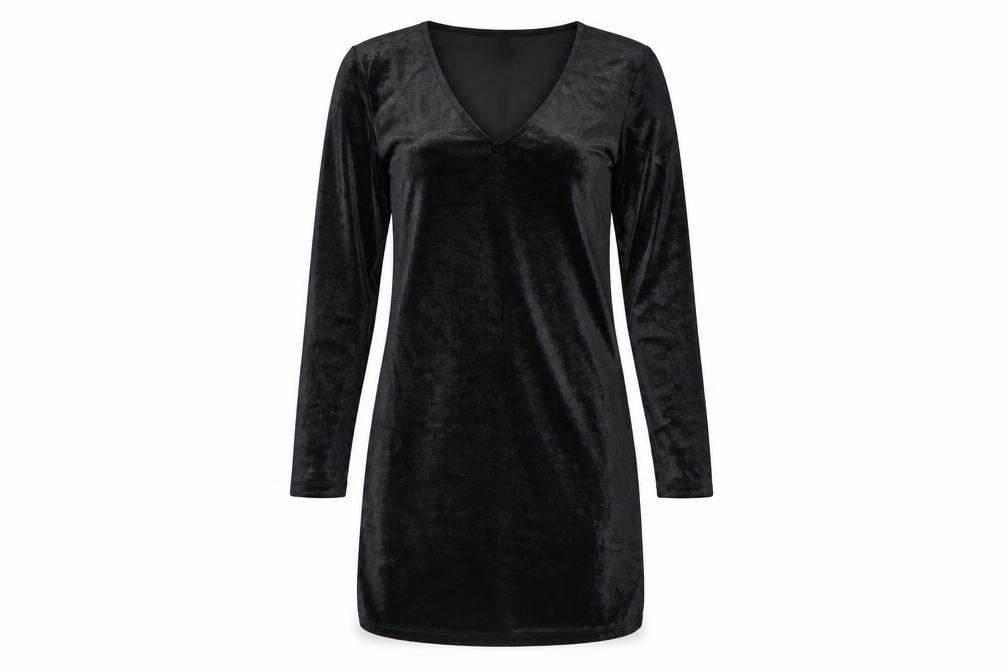 Front view of Divided women’s black a-line, size UK 8