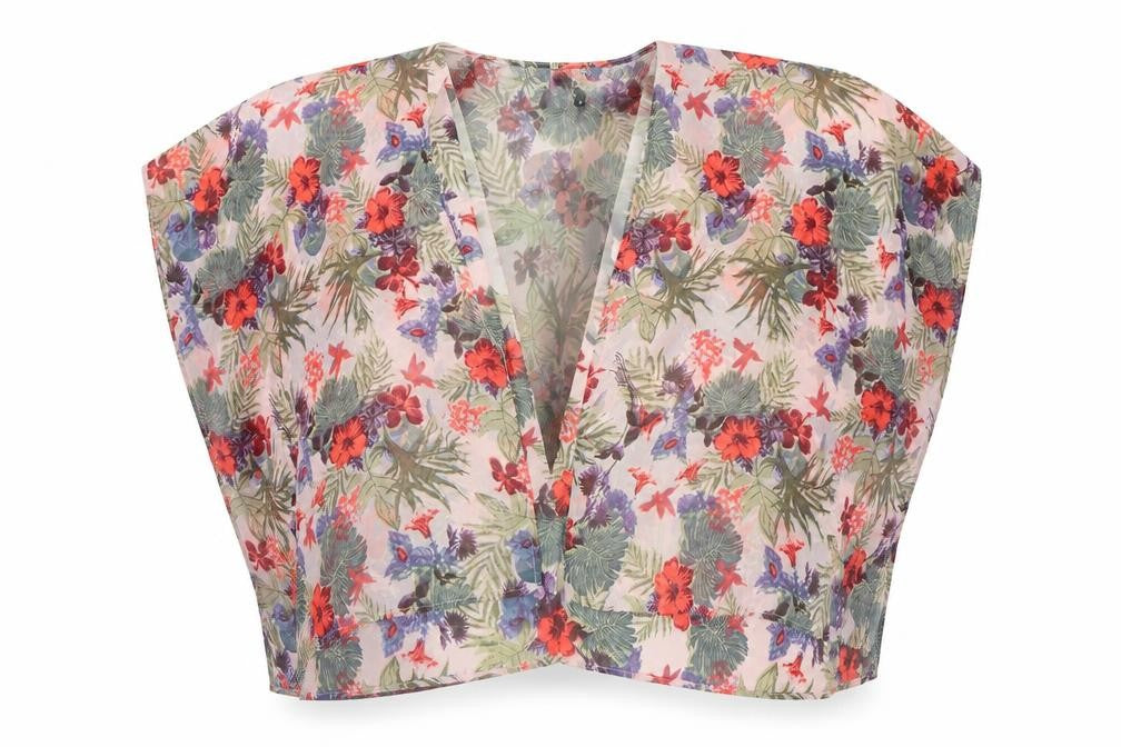 New Look Womens Pink Floral  Cape Jumper Size M