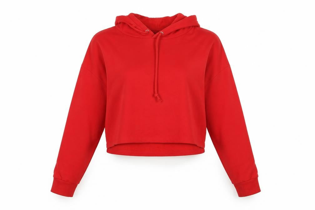 Front view of Preworn women’s red jumper, size M