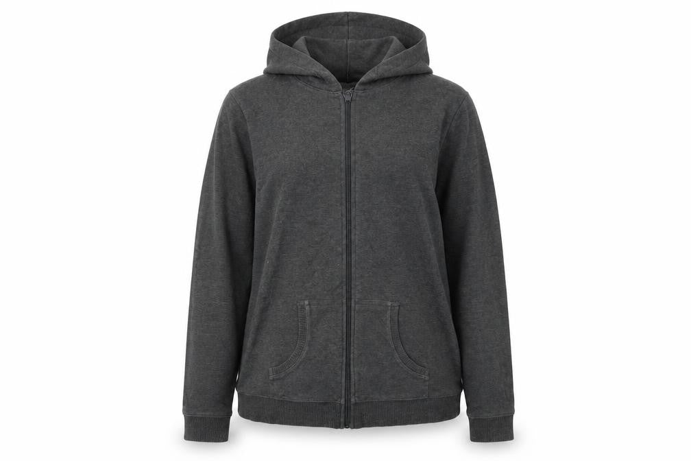 Front view of Cherokee women’s grey jacket, size UK 16