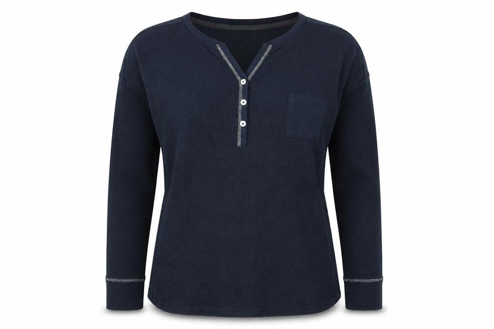 Front view of Marks & Spencer women’s blue rayon jumper, size S