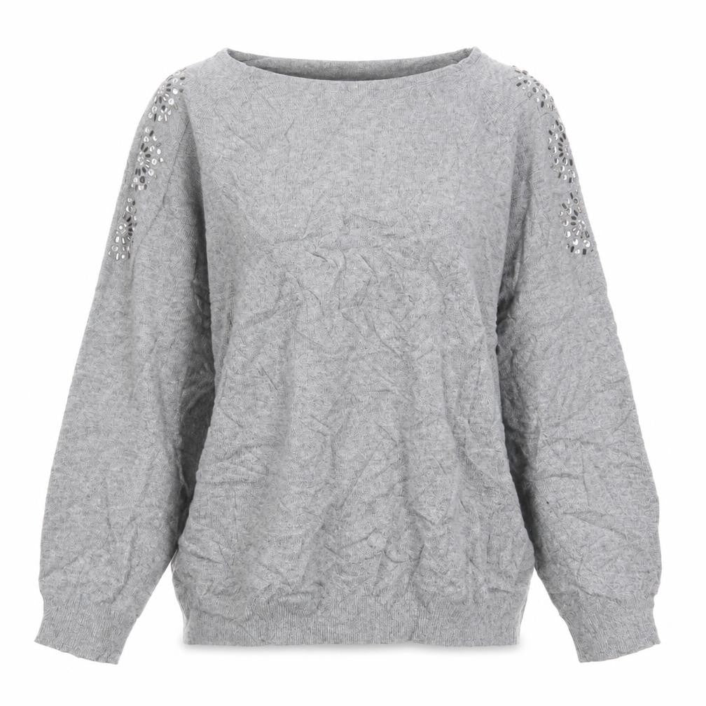 Front view of Wallis women’s grey knit jumper, size L