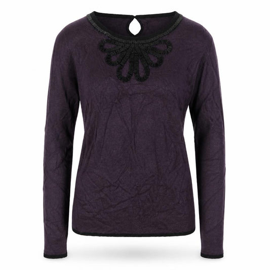 Front view of Principles women’s purple knit jumper, size UK 10