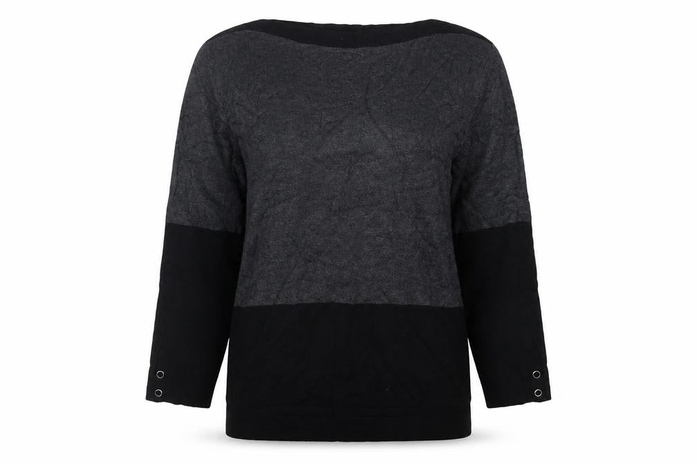 Front view of Papaya women’s grey jumper, size UK 12