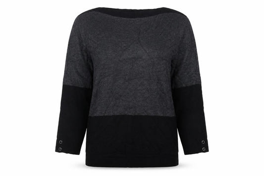 Front view of Papaya women’s grey jumper, size UK 12