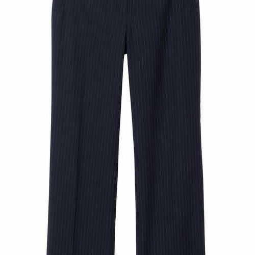 Marks and Spencer Womens Blue Striped  Trousers  Size 14 L32 in