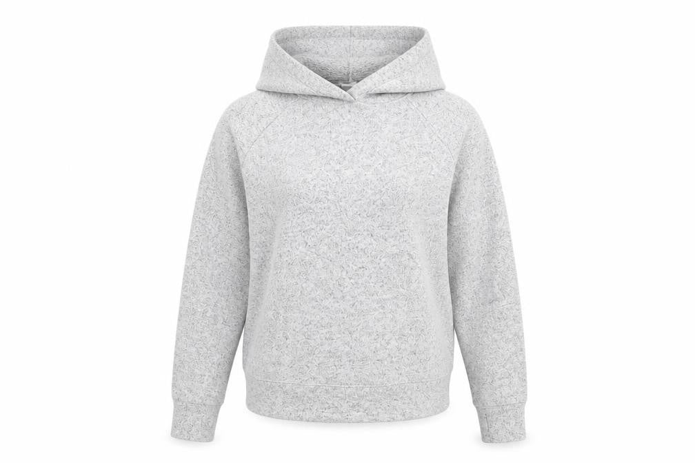 Front view of Habitual women’s grey pullover hoodie, size UK 12