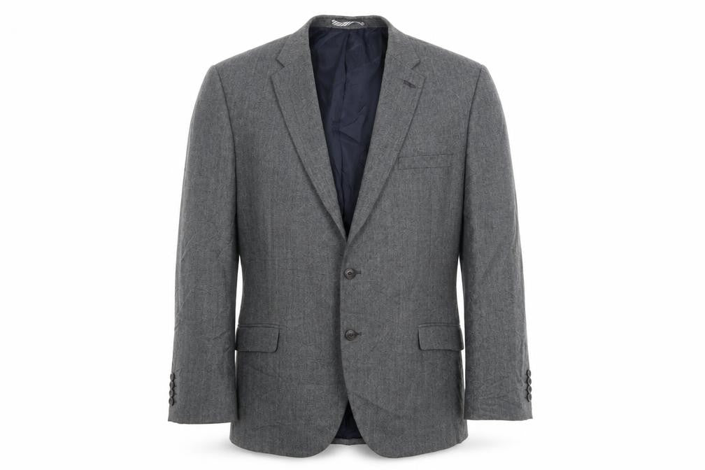 Front view of Marks & Spencer men’s grey jacket suit jacket, size M