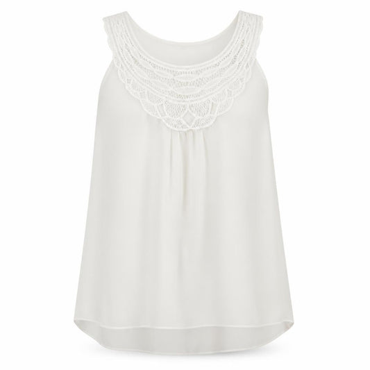 Front view of Papaya women’s ivory basic blouse, size UK 12