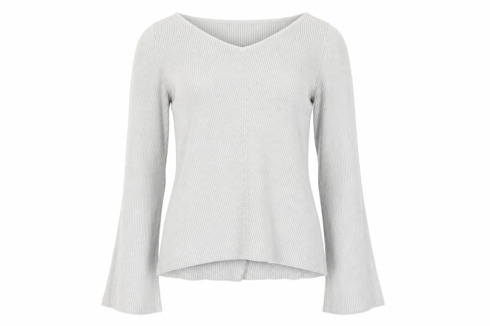 Front view of Atmosphere women’s grey knit jumper, size M