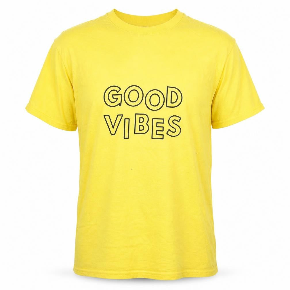Face Clothing Mens Yellow    T-Shirt Size M
