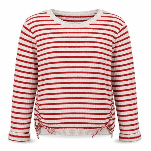 NEXT Girls White Striped Knit Pullover Jumper Size 8 Years